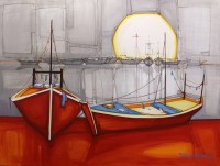 Salman Farooqi, 36 x 48 Inch, Acrylic on Canvas, Seascape Painting-AC-SF-153
